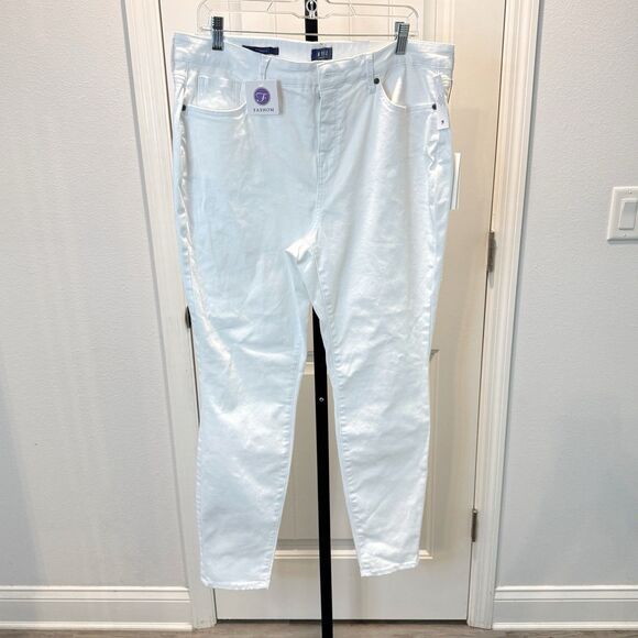 NYDJ Ami Skinny Jeans White Size 14 NWT Lift Tuck High Rise Soft - Picture 5 of 16